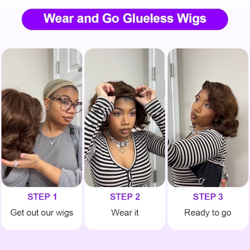Body Wave Bob Wig Human Hair 12 Inch Glueless Lace Front