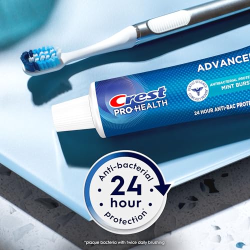 Crest Pro-Health Advanced Antibacterial Toothpaste, Mint Burst - 5 oz (4 Pack)