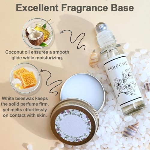DIY Perfume Making Kit for Women & Men - Custom Solid & Roller Fragrances
