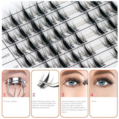 32 Pairs Manga Lash Clusters - Fluffy Volume False Eyelashes
