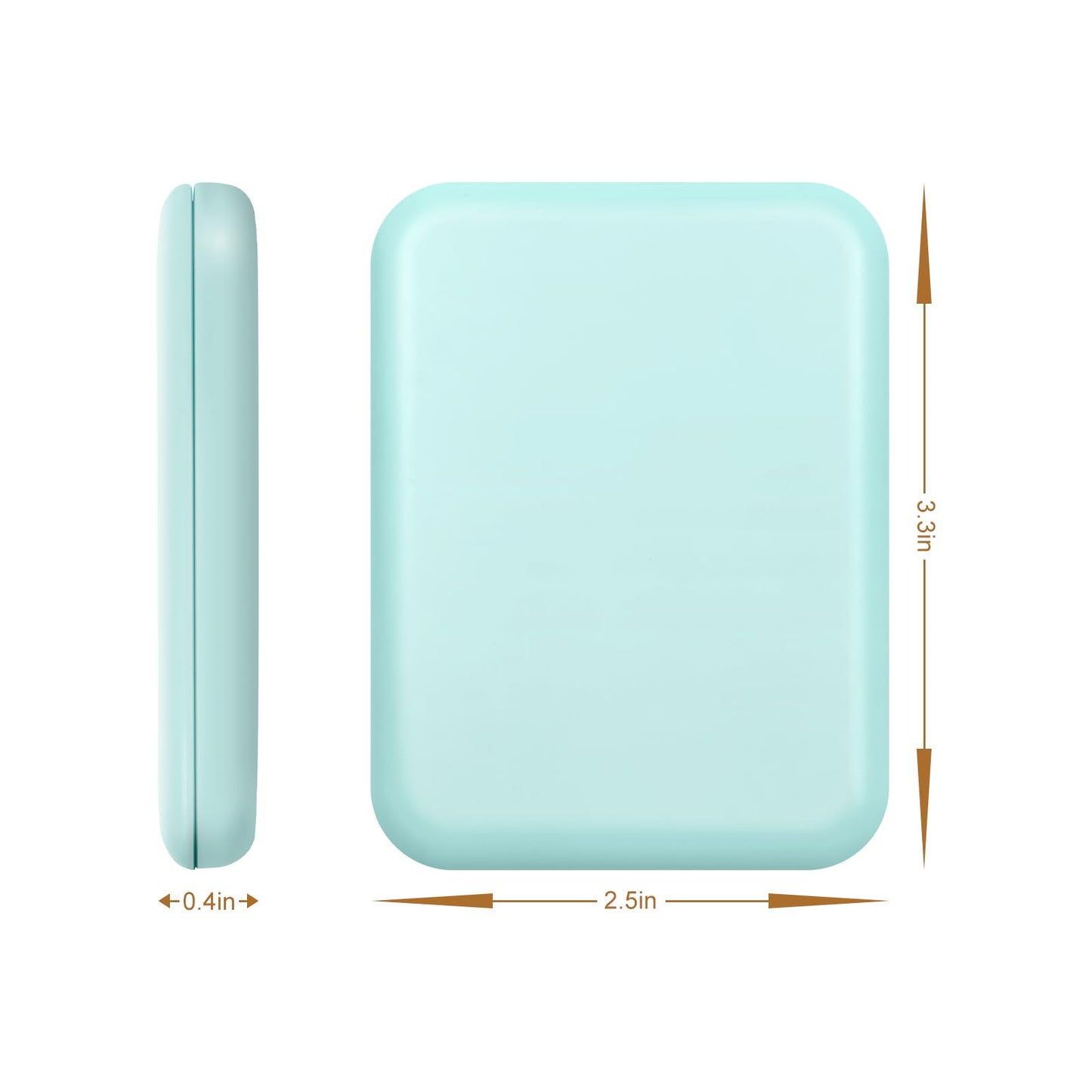 Kakuje Compact Mirror, 1X/3X Magnification LED Pocket Mirror with Nternal BIattery, Mini Mirror for Purse, Pocket,Travel and Present (Mint Green)
