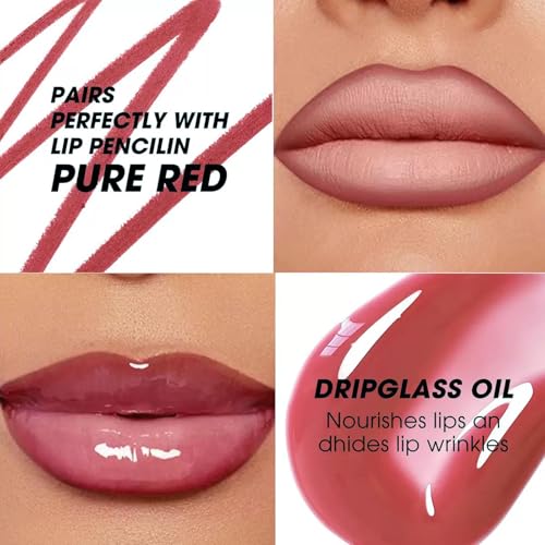 12-Color Lip Liner & Lip Gloss Set – Waterproof Matte & Glossy