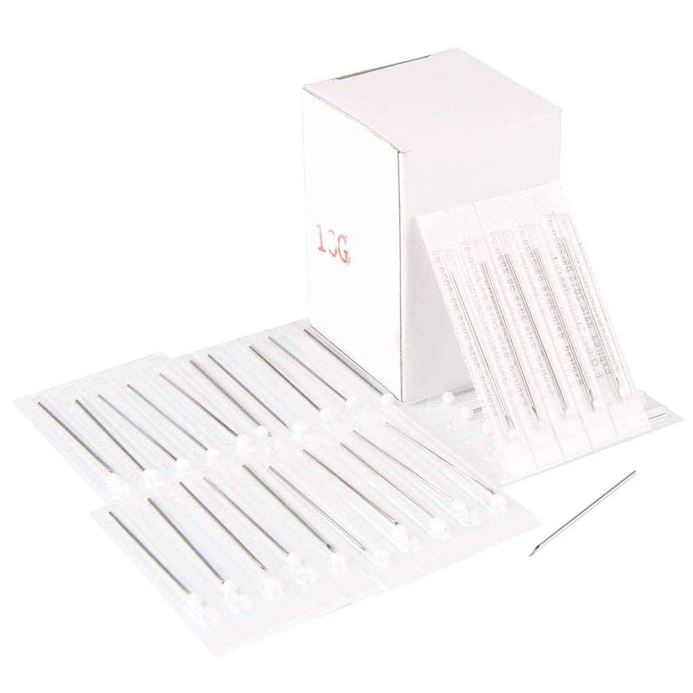 10PCS Body Piercing Needles 20G Gauge Sterilized Surgical Steel