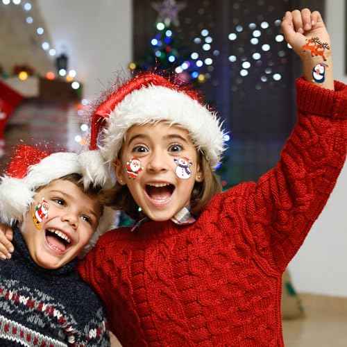 winthrop 240 Pcs Christmas Temporary Tattoos for Kids, Bulk Safety Waterproof Tattoos, Christmas Prizes Assorted Gadgets, Best Choice for Christmas Party Favors, 60 Different Designs Elk Santa Claus