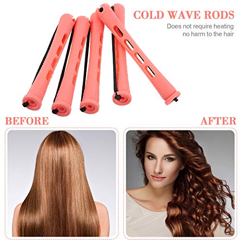 WILLBOND 36 Pcs Cold Wave Perm Rods with Rat Tail Comb