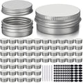 Zubebe 200 Pack 0.5 oz Aluminum Screw Top Tins with Lids