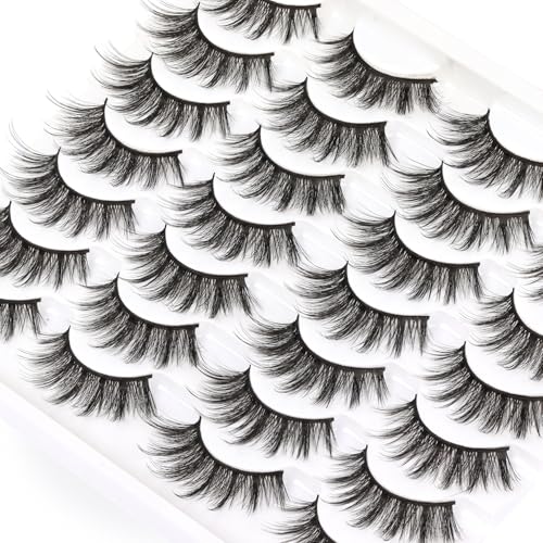 Losha Faux Mink Lashes 14 Pairs - Natural Fluffy False Eyelashes