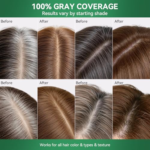 Limer Chestnut Brown Hair Dye Shampoo 460ml - 3-in-1 Gray Coverage