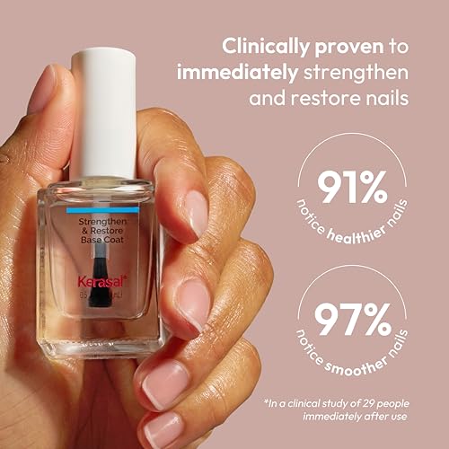 Kerasal Nail Strengthening Base Coat with Keratin & Hyaluronic Acid - 0.5 Oz