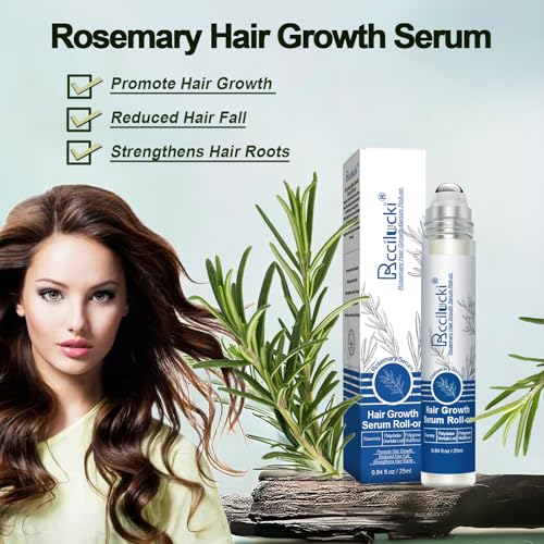 Rosemary Hair Growth Serum Roll-On - 25ml for Thicker Hair