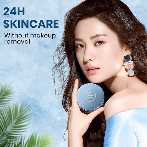Club Suppin Translucent Setting Powder Makeup, Pressed Powder Foundation & 24H Long-Lasting Face Powder Makeup Setting Powder with Amino Acids & Shea Butter, Japanese Skincare Finishing Powder, WHITE