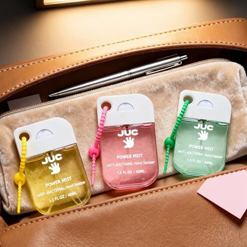 JUC Power Mist Hand Sanitizer Spray 3-Pack with Keychain