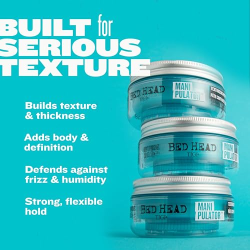 TIGI Bed Head Manipulator Texturizing Putty, Firm Hold Styling Putty for Short to Medium Hair
