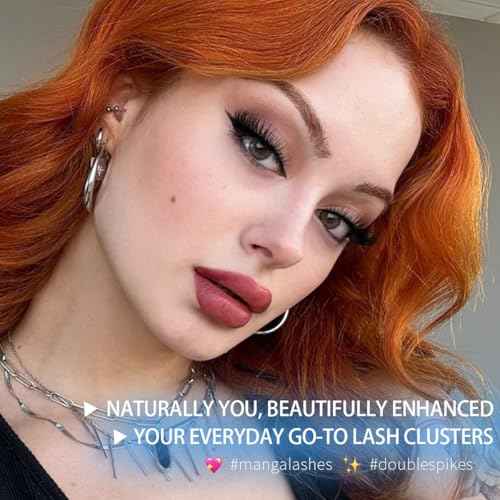 Kiromiro Lash Clusters 10-16mm Cluster Eyelash Extensions Wispy DIY Cluster Lashes Extension 144pcs Individual Lashes Nautral Eyelash Clusters C Curly Lashes Clusters