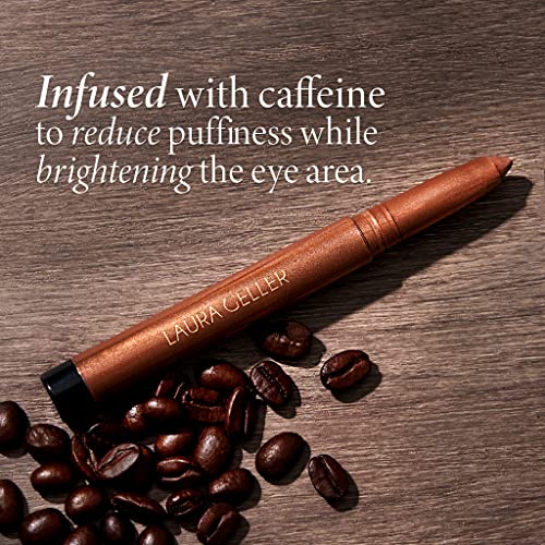 LAURA GELLER NEW YORK Kajal Longwear Kohl Eyeliner Pencil - Soft Slate Kohl - Caffeine and Vitamin E - Smooth & Blendable Liner - Built-In Sharpener