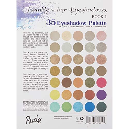 Rude Cosmetics Twinkle In Her 35 Eyeshadows Palette - Book 1 for Women - 1.34 oz Eye Shadow