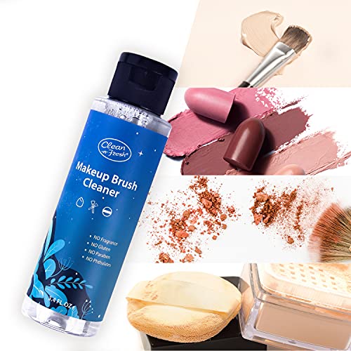 Makeup Brush Cleaner Set with Silicone Mat - 6.8 Fl Oz, 2-Pack