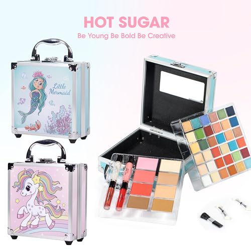 Hot Sugar Teen Makeup Kit with Case - 36 Eyeshadow, Lip Gloss & Brushes