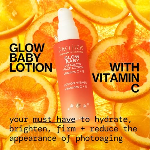 Pacifica Glow Baby Super Lit Booster Serum & VitaGlow Vitamin C Face Cream Brighten & Hydrate Skincare Bundle Daily Antioxidant Moisturizer Set for Radiant, Even-Toned Skin