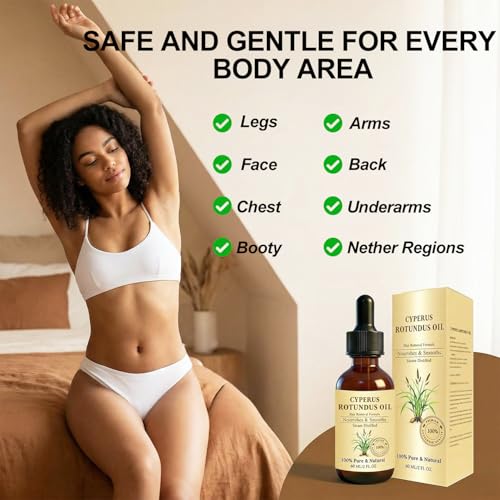 Cyperus Rotundus Oil for Hair Removal & Skin Care - 2 fl Oz