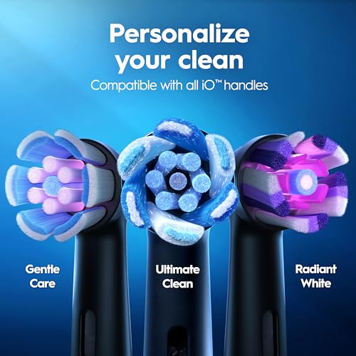 Oral-B iO Series 3 Deep Clean Electric Toothbrush Black, 3 Modes, 2 Replacement Heads, Travel Case