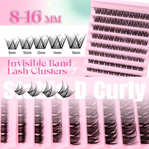FADVAN Lash Clusters D-Curl Wispy Spikes Eyelash Extensions DIY