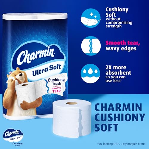 Charmin Ultra Soft Toilet Paper, 24 Family Mega Rolls (123 Regular)