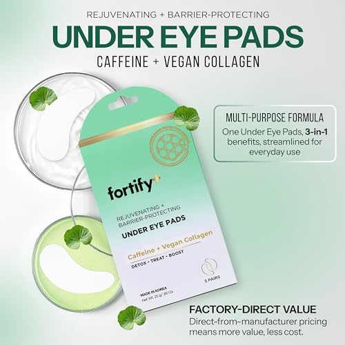 Under Eye Patches with Caffeine & Collagen ? 3-in-1: Detox, Treat, Boost ? Dermatologist Tested, Korean Skin Care ? Depuffing Eye Pads for Wrinkles & Dark Circles ? 5 Pairs