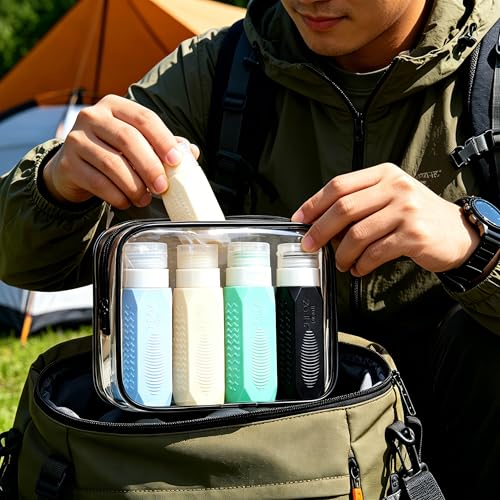 Silicone Travel Bottles Set - TSA Approved 3oz & 2oz LeakProof Containers