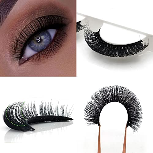 3d Plant Fibre Russian Strip Lashes, D Curl Lash Strips, Natural False Lashes Mink, Wispy Fake Lashes, D Curl Strip Lashes, Natural Wispies Mink Eyelashes, Faux Mink Eyelashes Natural Look(SDC37)