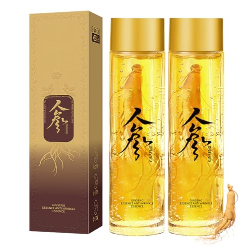 Ginseng Extract Liquid，Ginseng Polypeptide Anti-Ageing Essence，Ginseng Extract Anti-Wrinkle Original Serum Oil，Korean Red Ginseng Serum for Reduce Fine Lines, Moisturizing (2 Bottle)