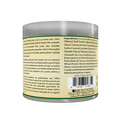 OKAY Peppermint Foot Scrub 6oz / 177ml