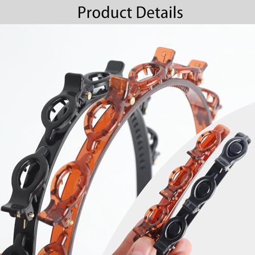 Braided Hair Clips & Headband Set - 6 Piece Styling Accessories