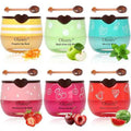 6 PCS Bee Lip Balm Honey Pot, Moisturising Sleep Lip Mask to Reduce Lip Lines, Propolis Lip Mask Overnight Hydrating Lip Balm with Stick for Dry, Chapped & Cracked Lips