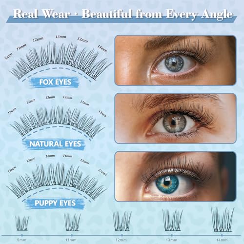 Lash Clusters Kit D Curl 9-14mm DIY Eyelash Extensions