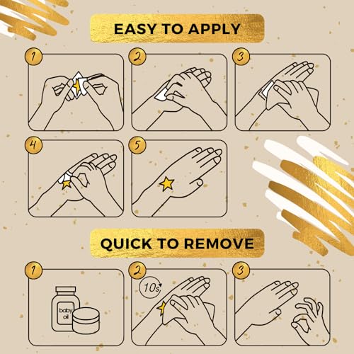 Glitter Freckles Gold Temporary Tattoos Set, Bachelorette Body Glitters & Face Stickers, 90+ Temp Tattoo for Adults Women Teens Girls, Fake Tattoos for Party Beach Festivals Cosplay Dates, 9 Sheets