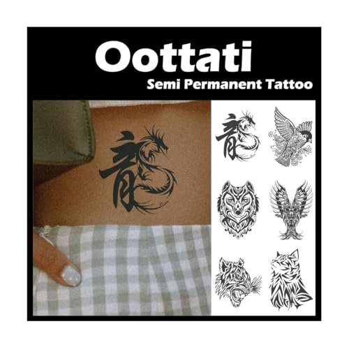 Semi-Permanent Temporary Tattoo Stickers - 6 Sheets