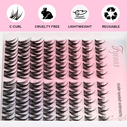 Manga Lash Clusters 80Pcs C Curl Eyelash Extensions DIY