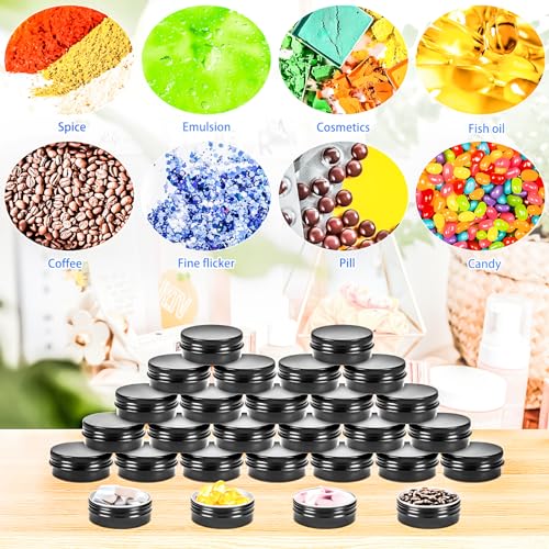 24-Pack 1oz Aluminum Tin Jars with Screw Lids