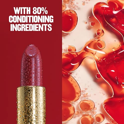 REVLON Lipstick, Super Lustrous Lipstick, Creamy Formula For Soft, Fuller-Looking Lips, Moisturized Feel in Reds & Corals, Uncut Ruby (810) 0.15 oz