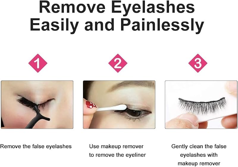 AOMIG Magnetic Eyelashes Kit with Waterproof Eyeliner, 5 Pairs