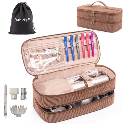Hair Tool Travel Organizer Case with Detachable Dividers