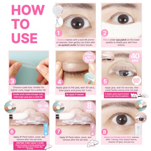 CLIONE PRIME Black Lash Lift & Eyebrow Color Kit - Temporary, Nourishing Vitamin C Formula
