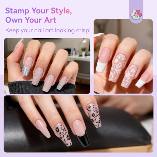 SAVILAND Nail Stamping Gel Polish Kit 6 Colors