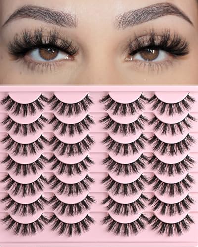 FARRED Fluffy Lashes 16mm Wispy Cat Eye - 14 Pairs