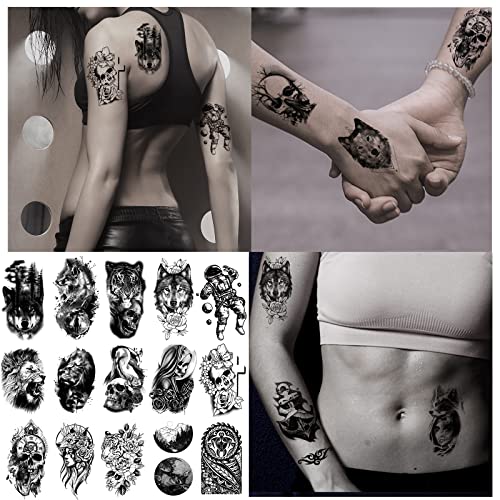 72 Sheets Temporary Tattoo Stickers for Men & Women