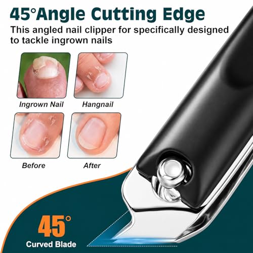 Professional Nail Clippers Set for Thick Fingernails & Toenails