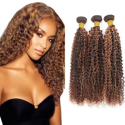 Freiuoke 300g P4/30 Kinky Curly Hair Bundles - 3 Pack
