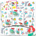 Little Mermaid Temporary Tattoo Set - 96 Tattoos & Stickers