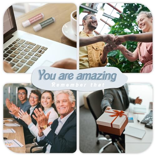 60 Sets Thank You Gifts Bulk for Women Employee Appreciation Gifts Hand Cream and Lip Balm Set Inspirational Hand Lotion for Nurses Office Staff Female Coworker Team Volunteers Guests